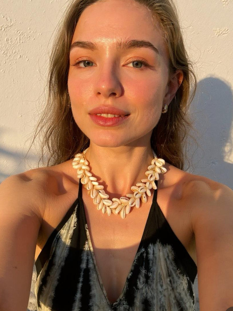 Shop Chunky Cowrie Sea Shell CHOKER Bohemian Beach Cowrie Necklace with Coco de Chom