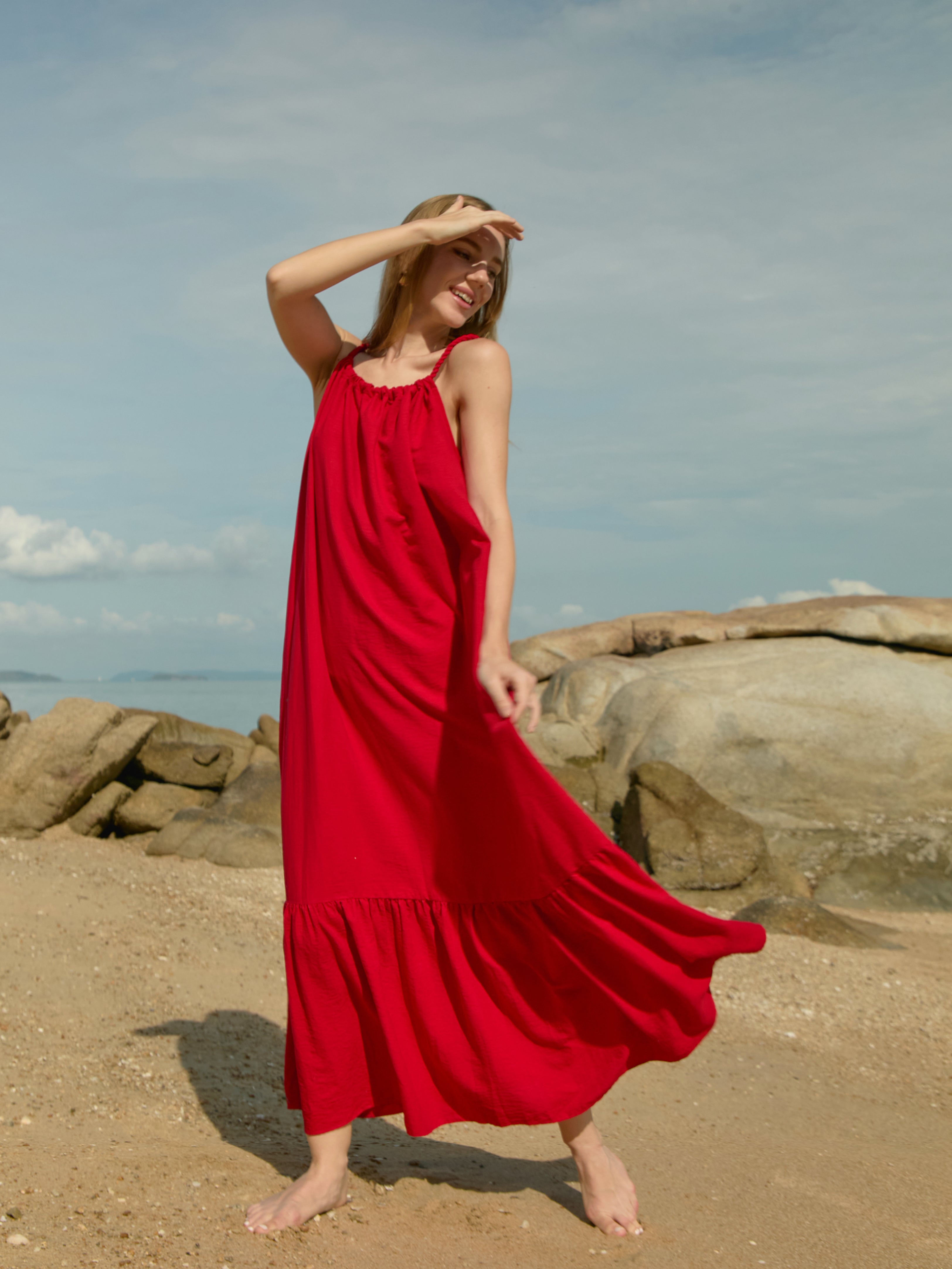 Olivia Maxi Dress - Red