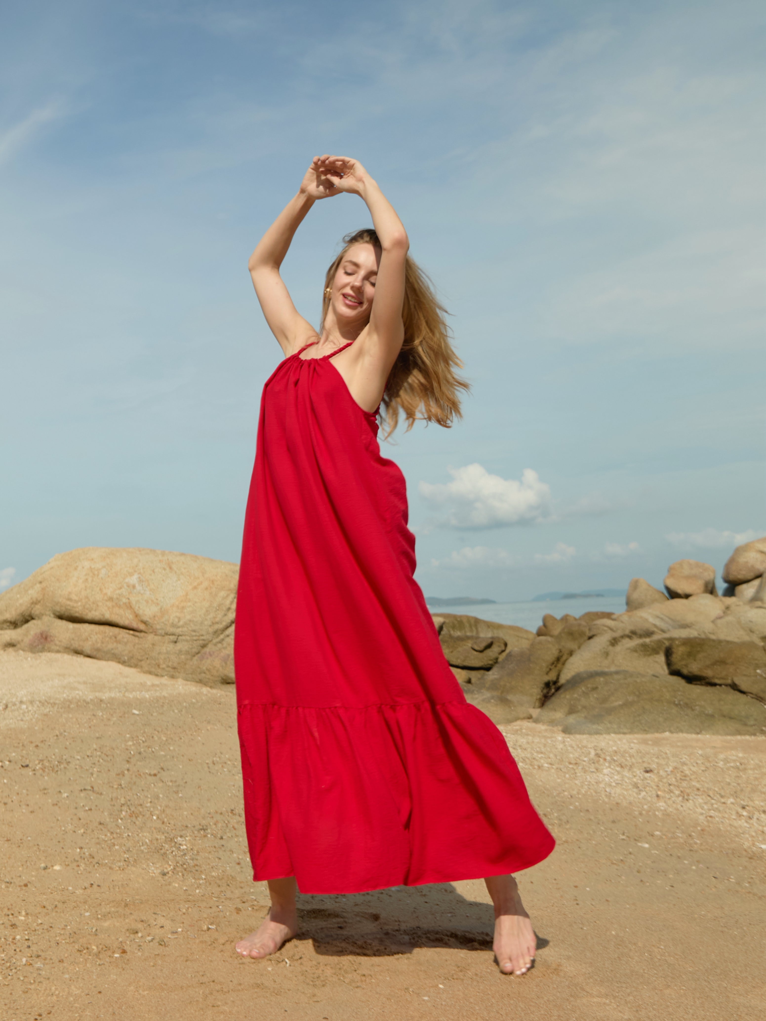 Olivia Maxi Dress - Red