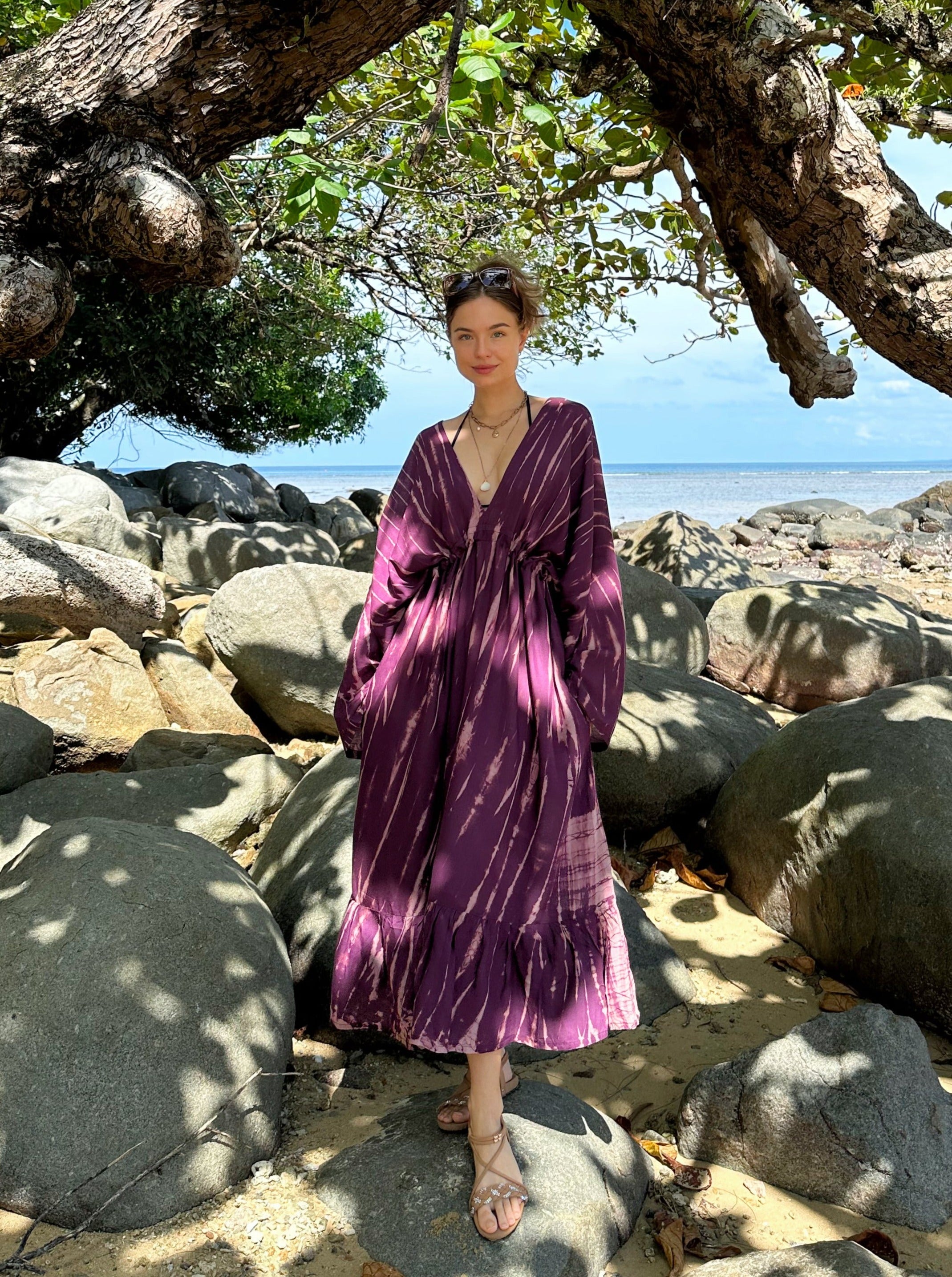 goddess maxi dress Organic Raw Silk Maxi Dress: Boho Goddess Gown