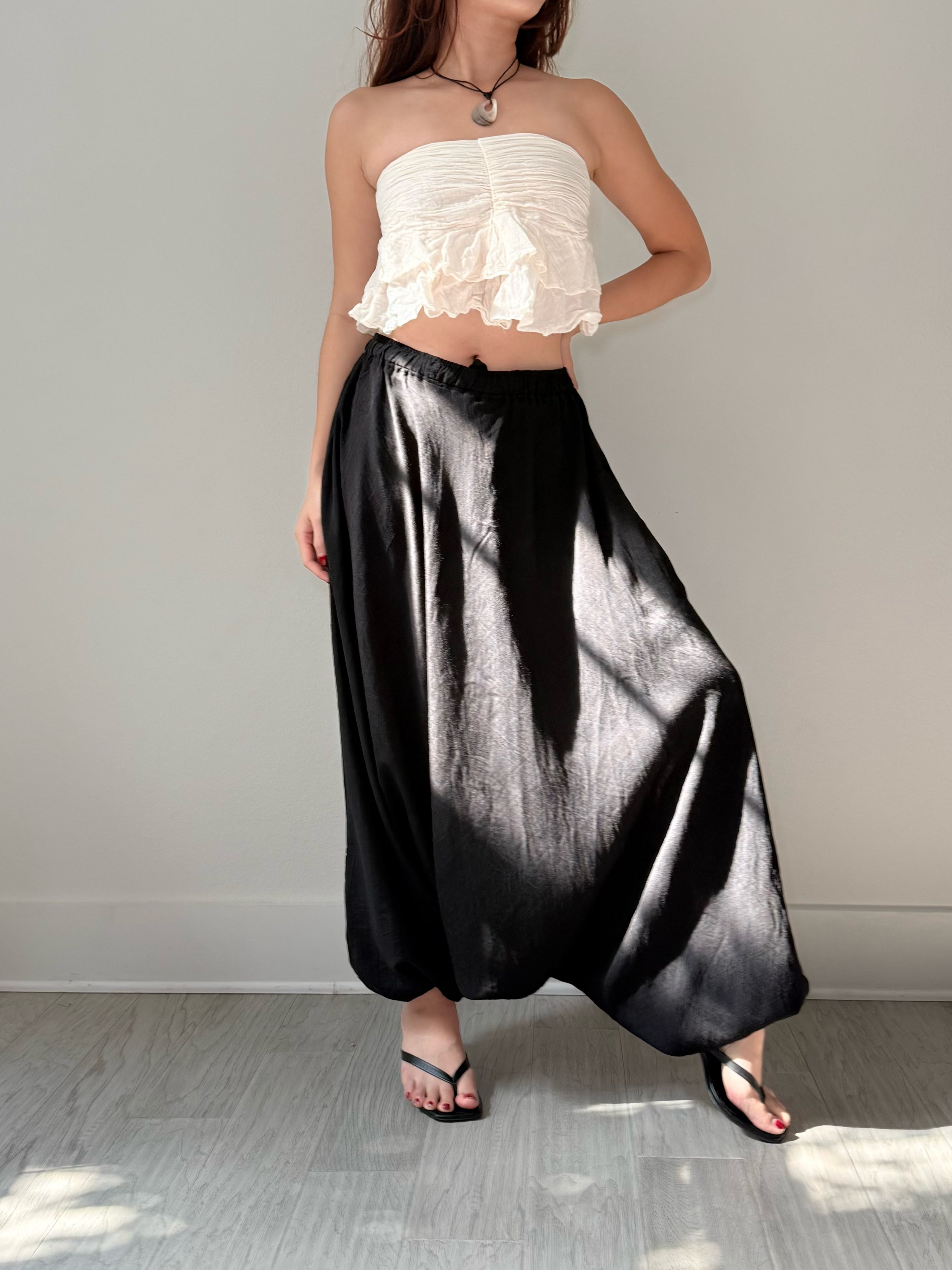 Mira Black Harem Pants