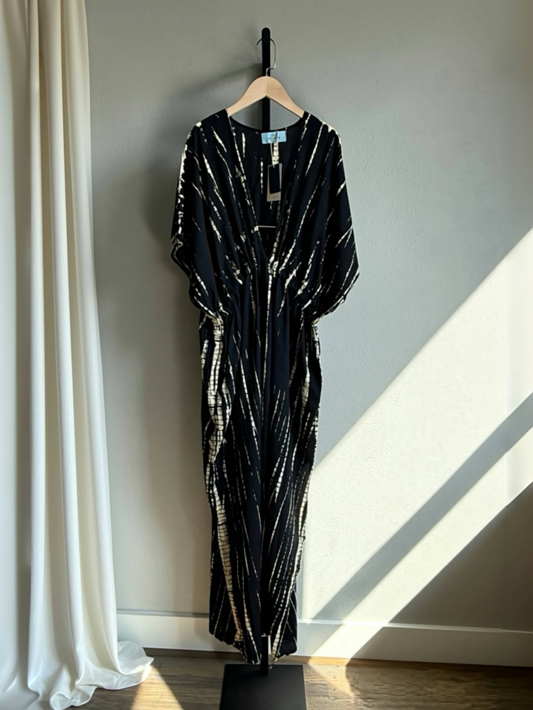Goddess Kaftan Maxi Dress- Black Kaftan | Tie Dye Goddess Gown