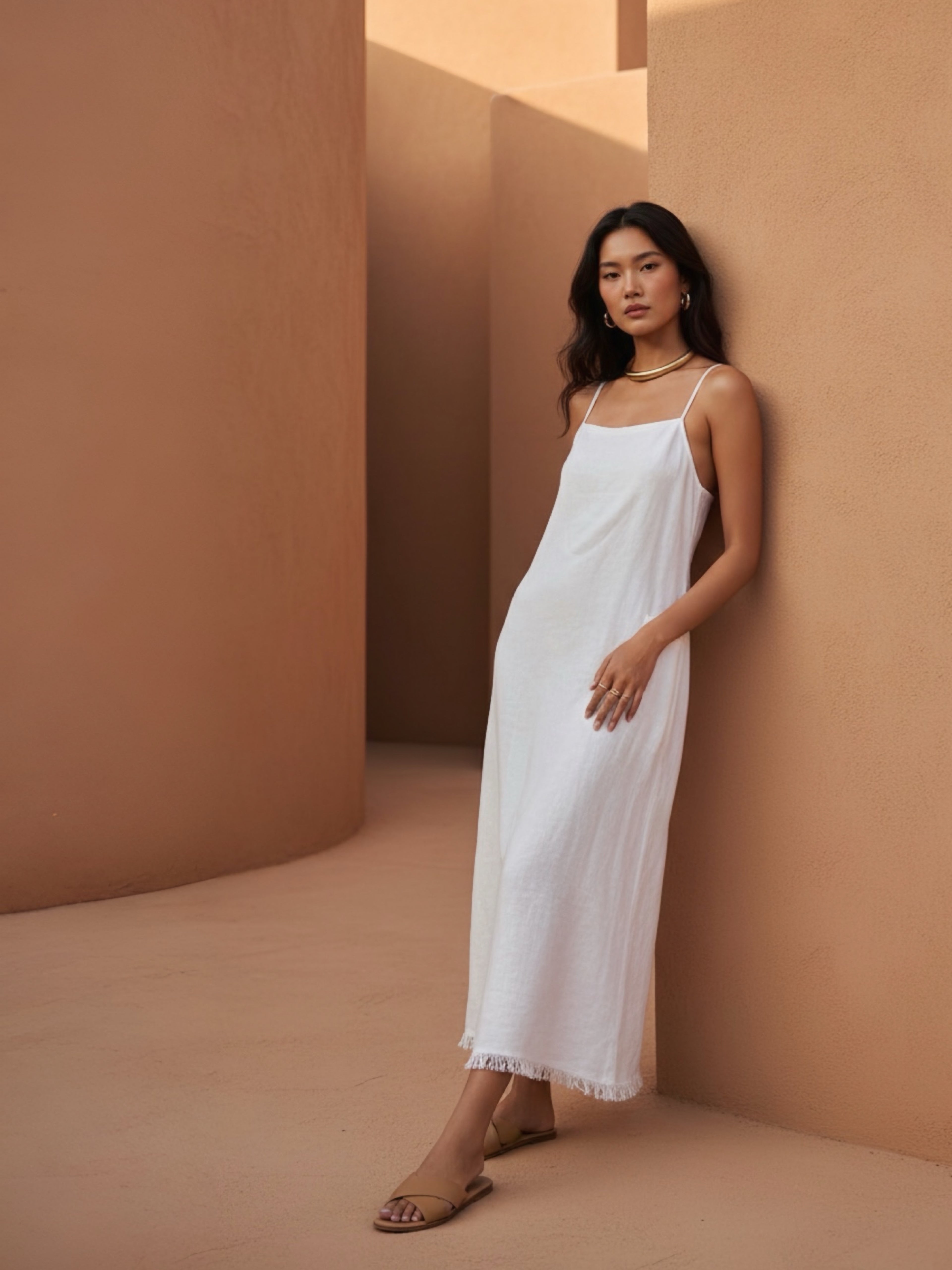 Bua Linen Maxi dress - Black