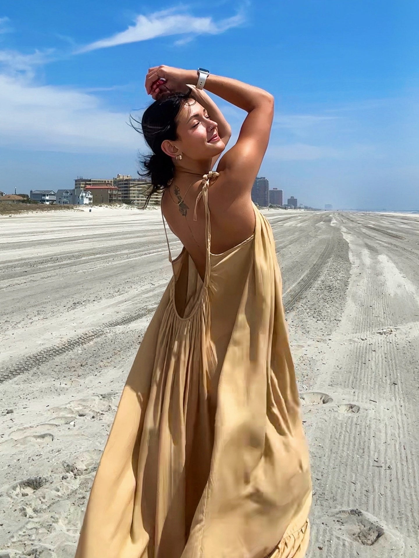 Backless beach maxi dress best sale