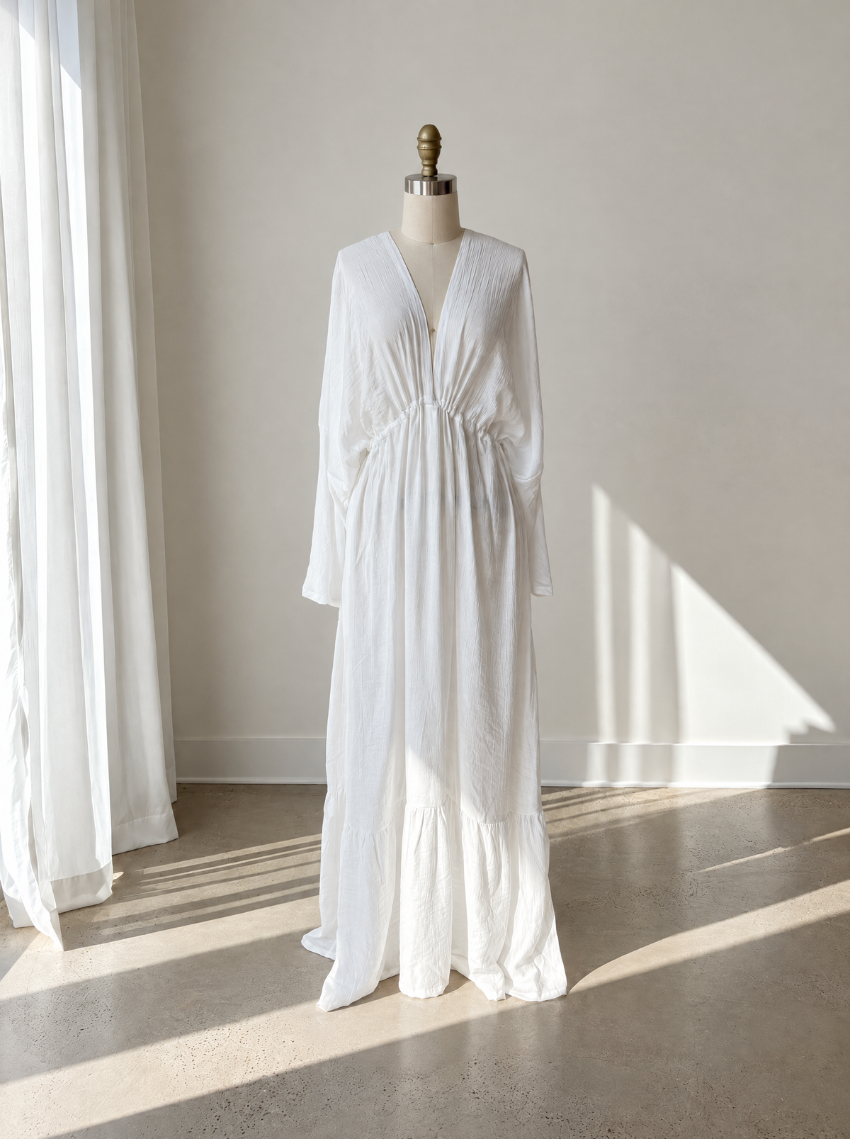 Vestido caftán largo blanco Kori Goddess