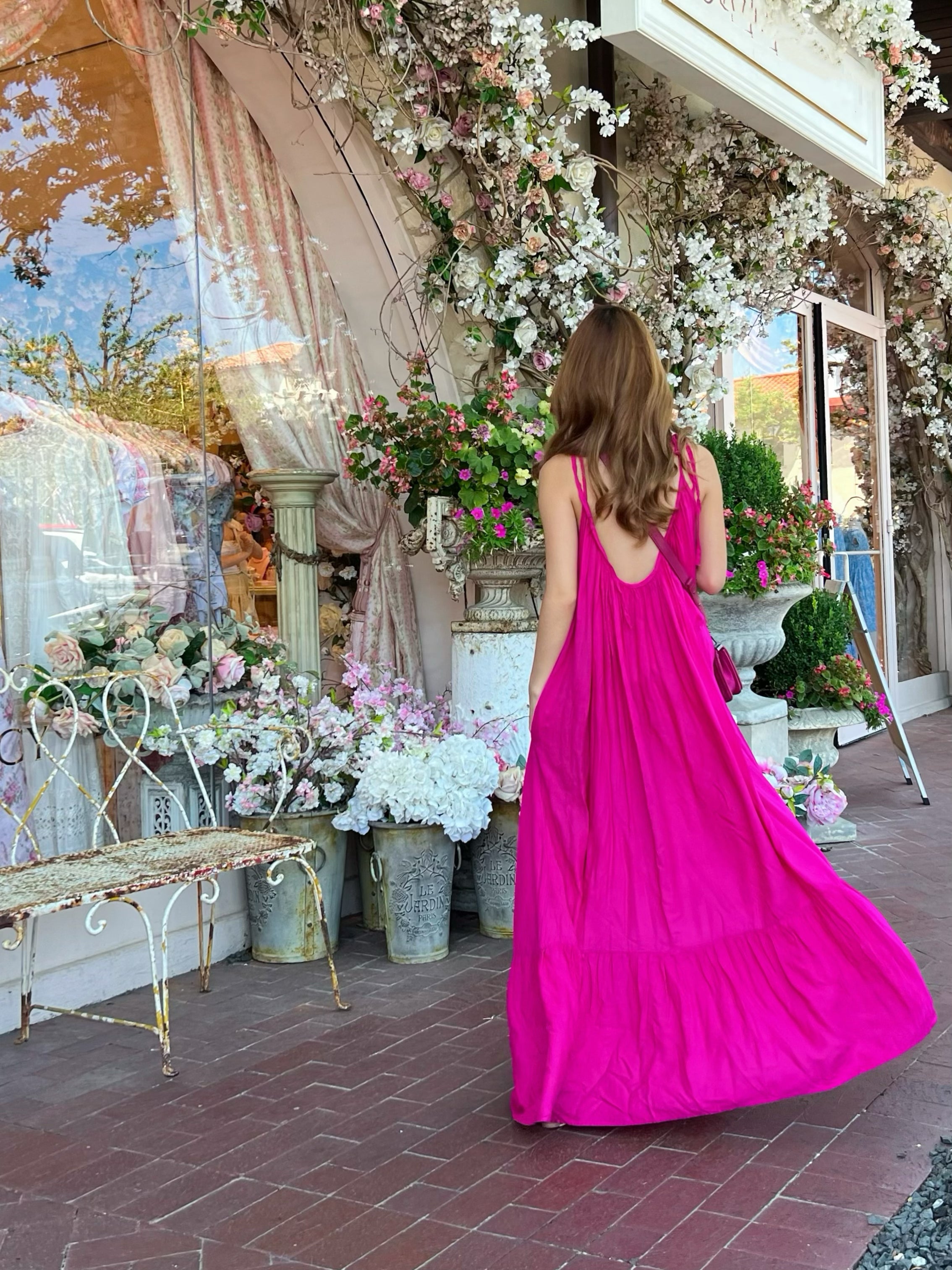 Unleash your inner fashionista with our Hot Pink Backless Maxi Dress from Mali - Shop now and stun the crowd!