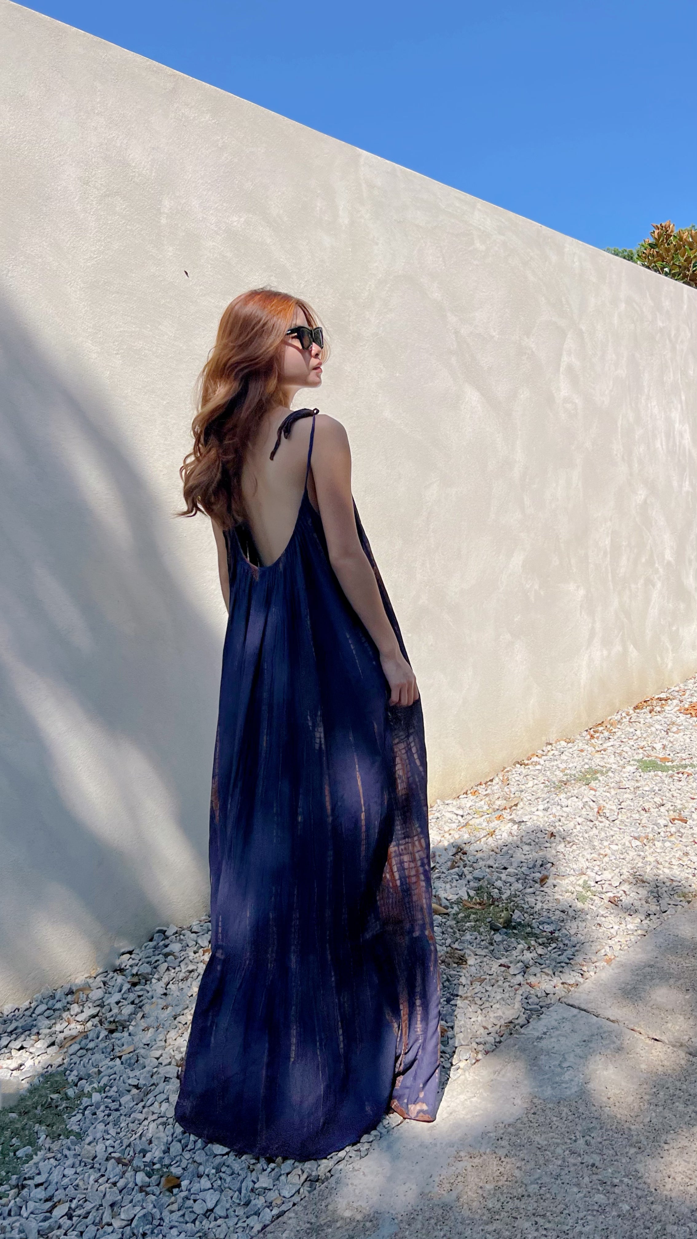 Bohemian backless 2025 maxi dress