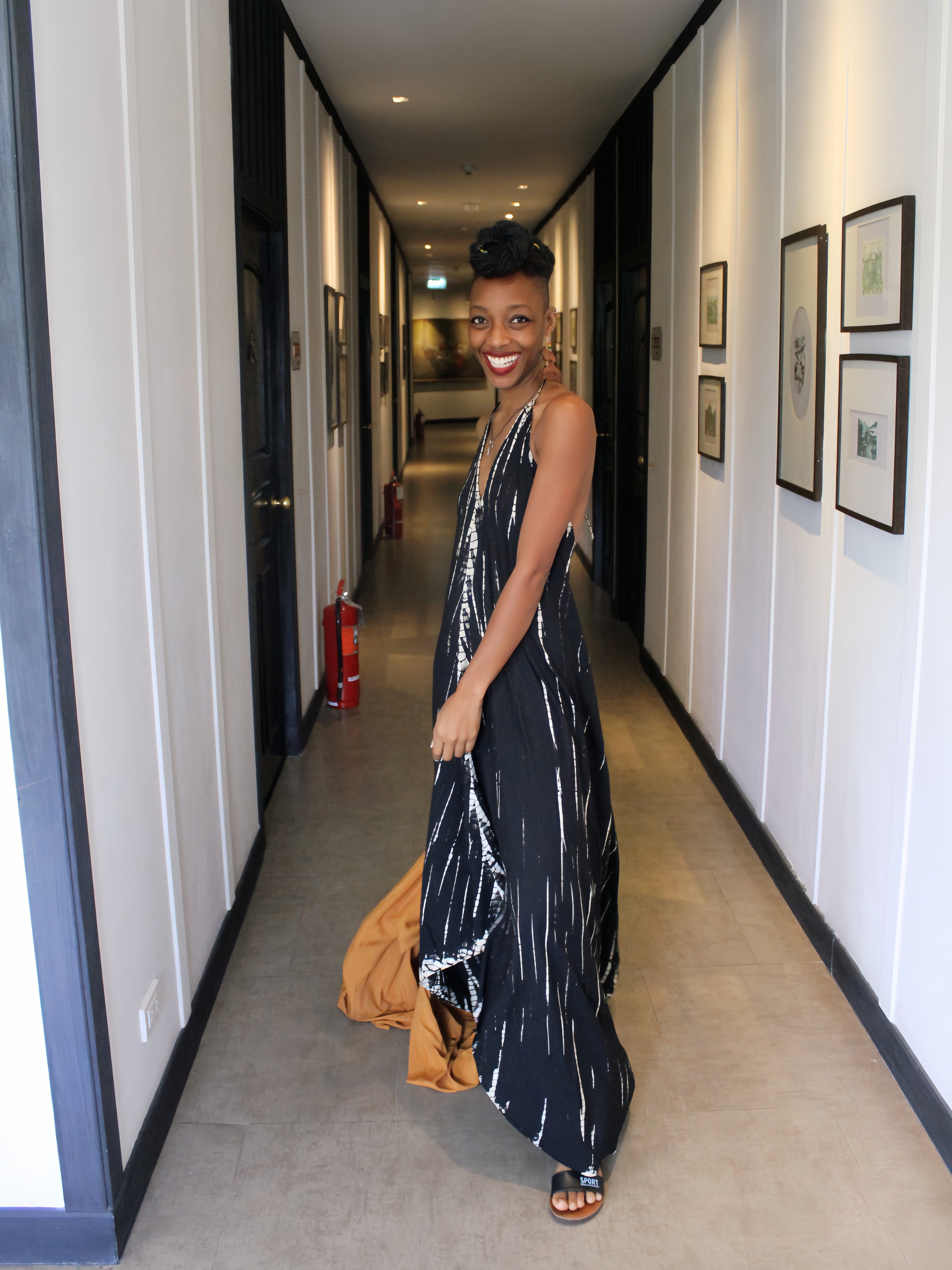 Flamingo Black Tie dye Maxi Dress - Tie dye maxi Dress CocoDeChom Flamingo Black Tie dye Maxi Dress - Tie dye maxi Dress CocoDeChom