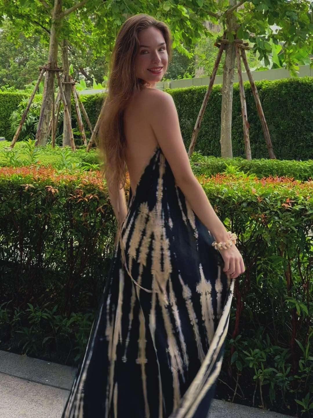 Shop Bohemian Tie dye Maxi Dress | Summer Maxi Dress | Tie dye Long Dress with Coco De Chom?