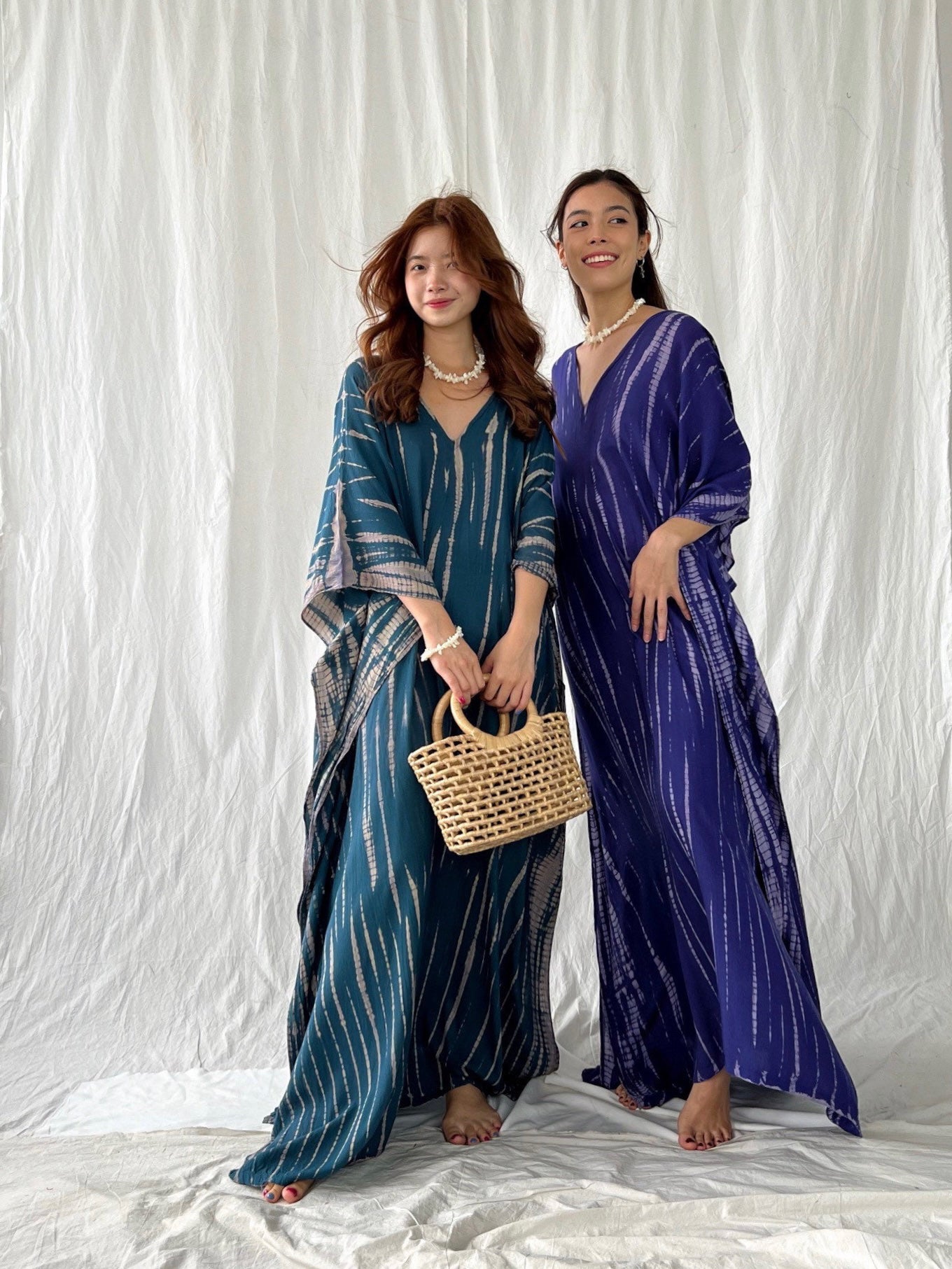 Maya Maxi Kaftan - Purple Blue