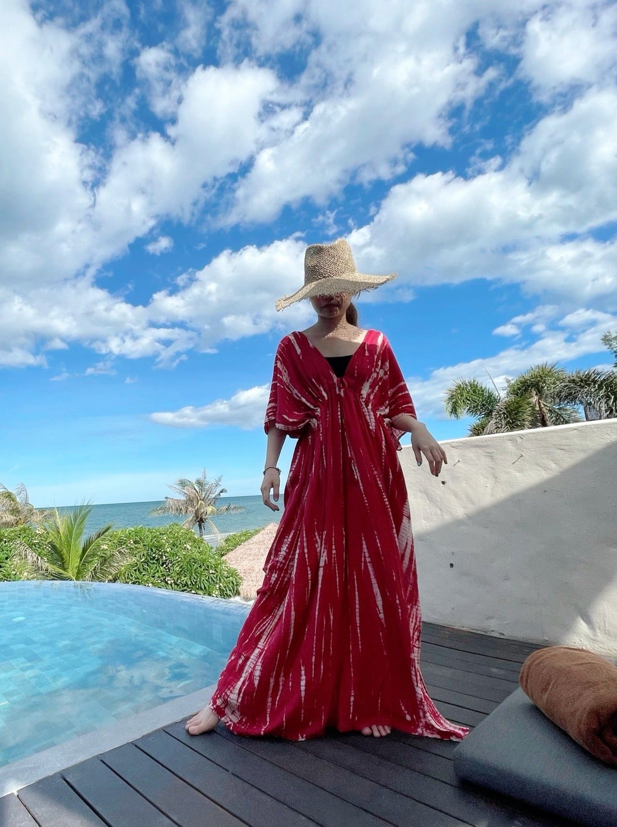 Tie Dye Kaftan maxi Dress | Summer Maxi Dress | Coco De Chom