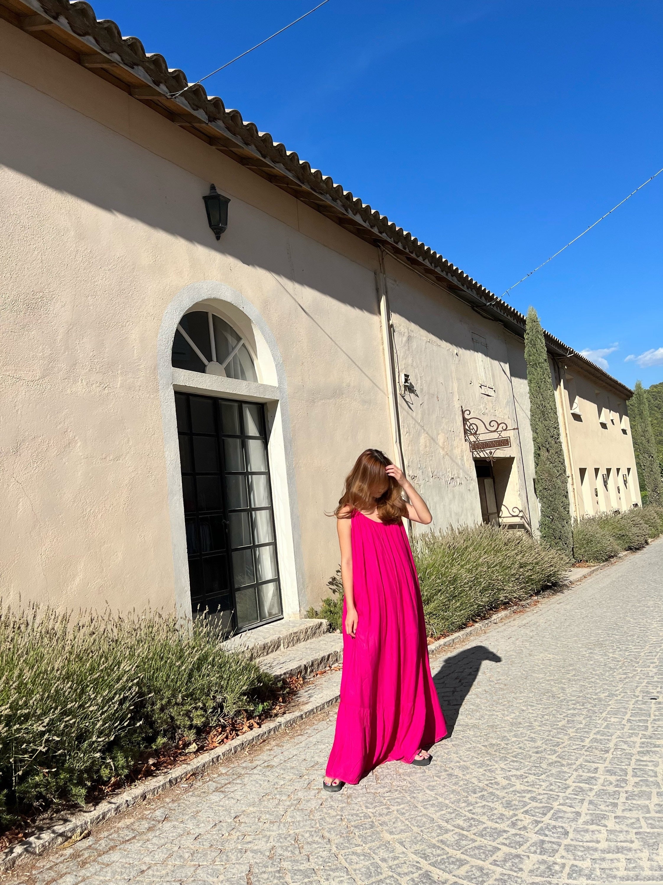 Mali Backless Maxi Dress - Fuchsia