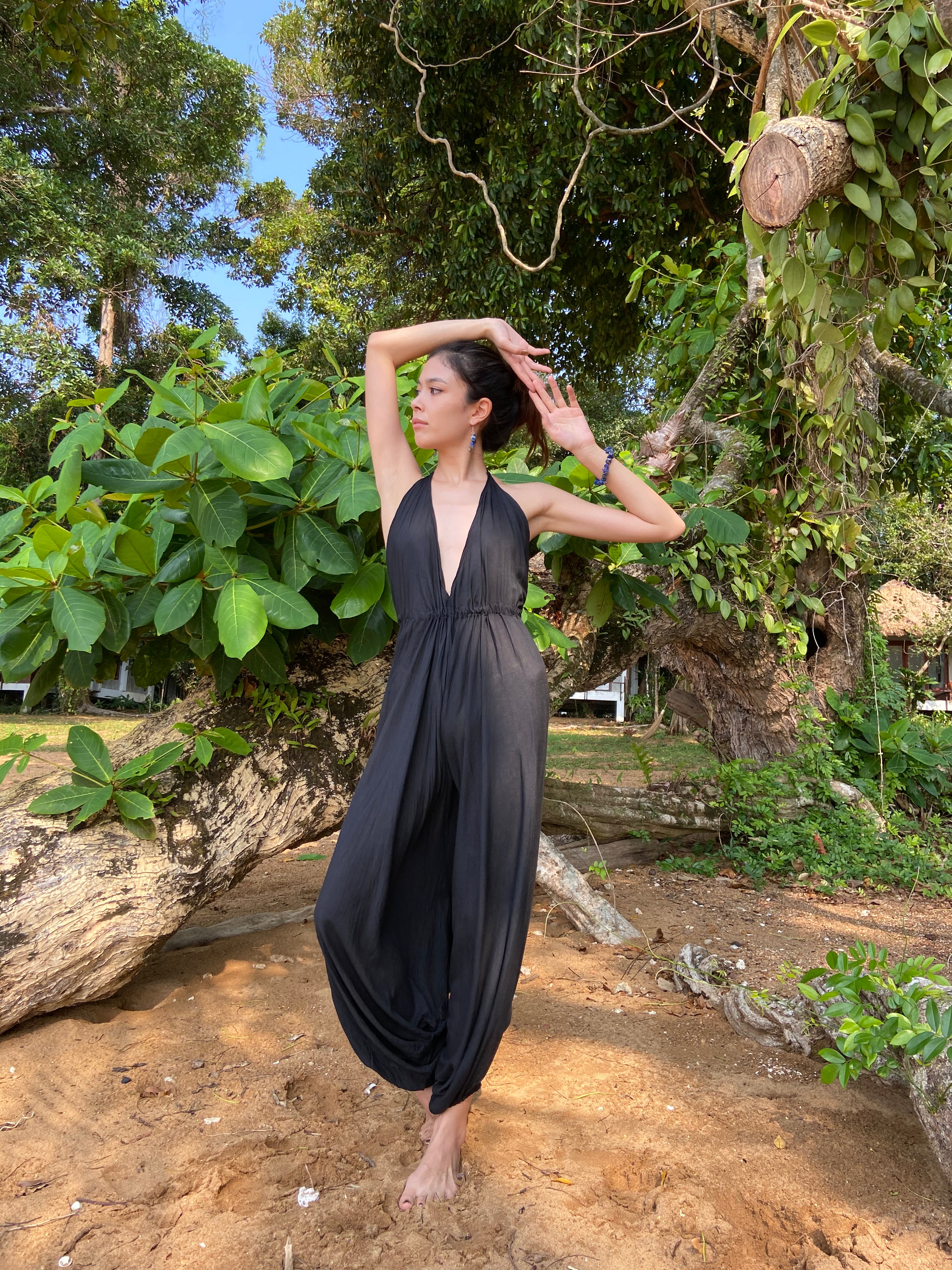 Hera Yoga Jumpsuit - Black