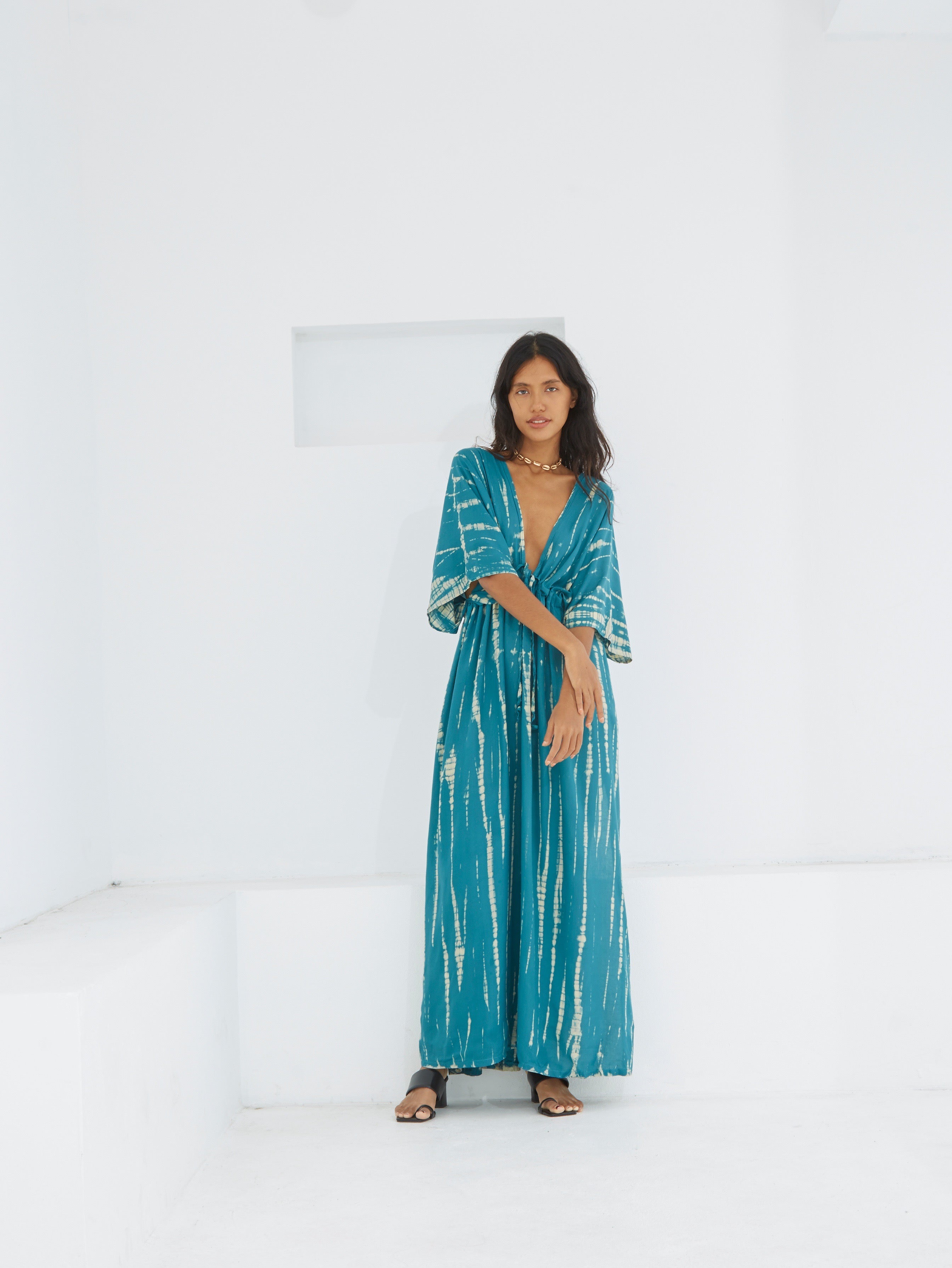 Tie Dye Kaftan maxi Dress - Long Summer Dress | Coco De Chom | Dress for vacation?