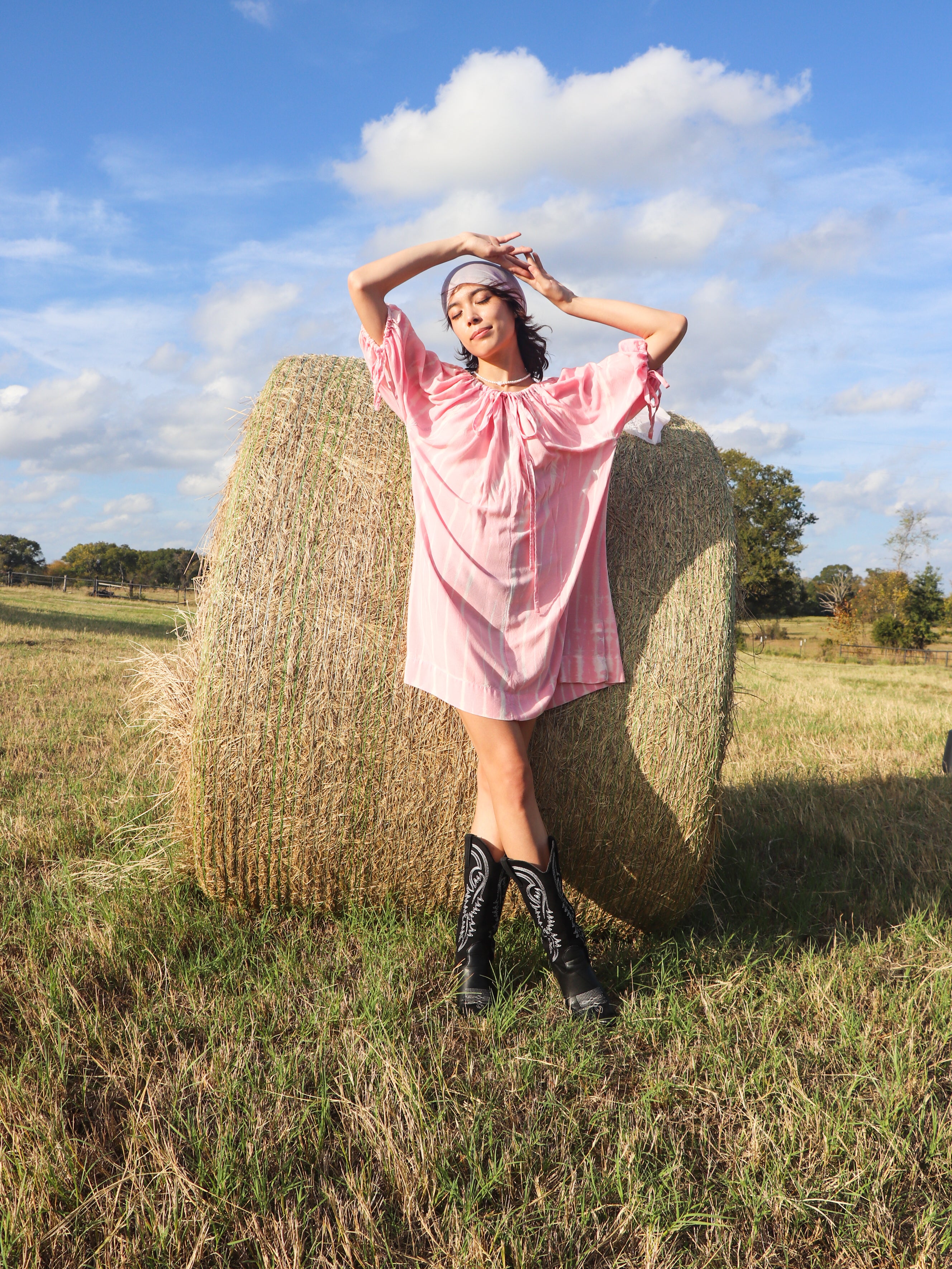 Luna Tie Dye Mini Dress - Pink