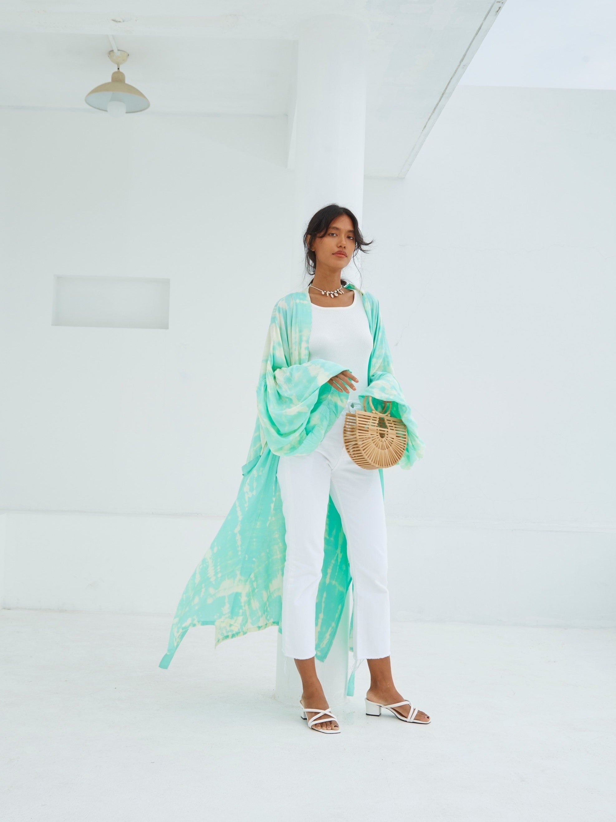 Miko Kimono Robe & Wrap - Mint