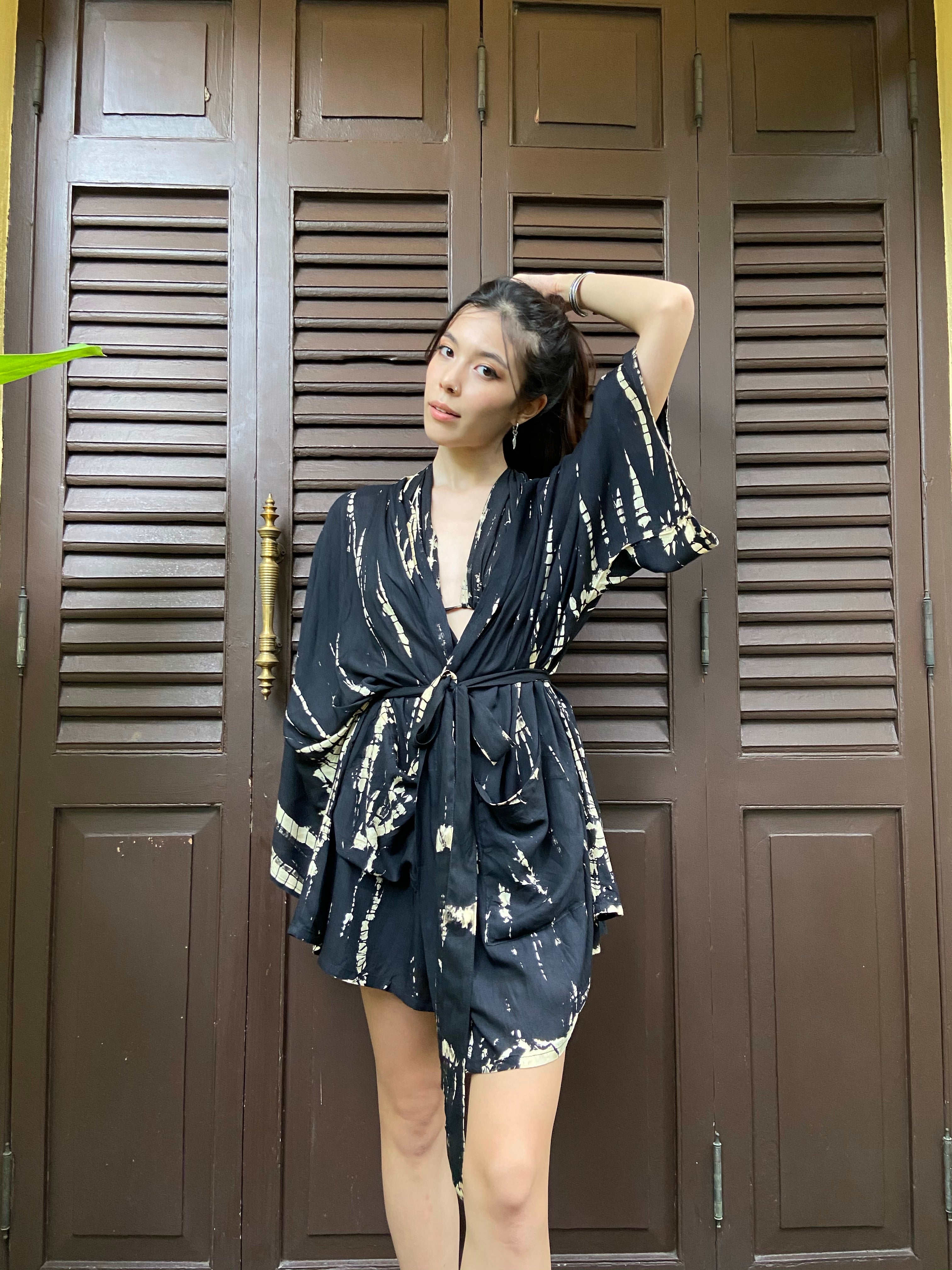 Yoda Unisex Kimono Jacket - Black