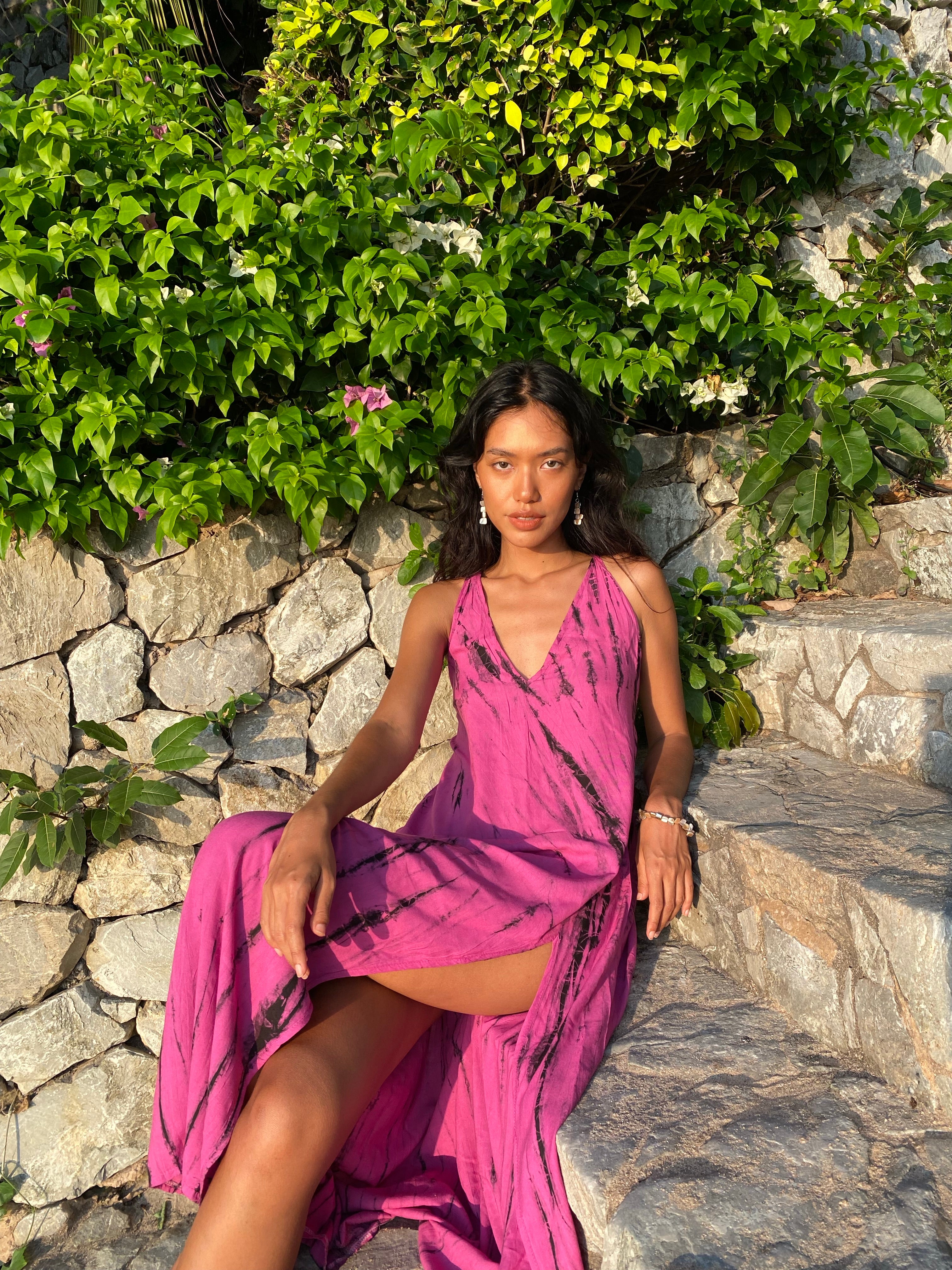 Pink maxi outlet beach dress