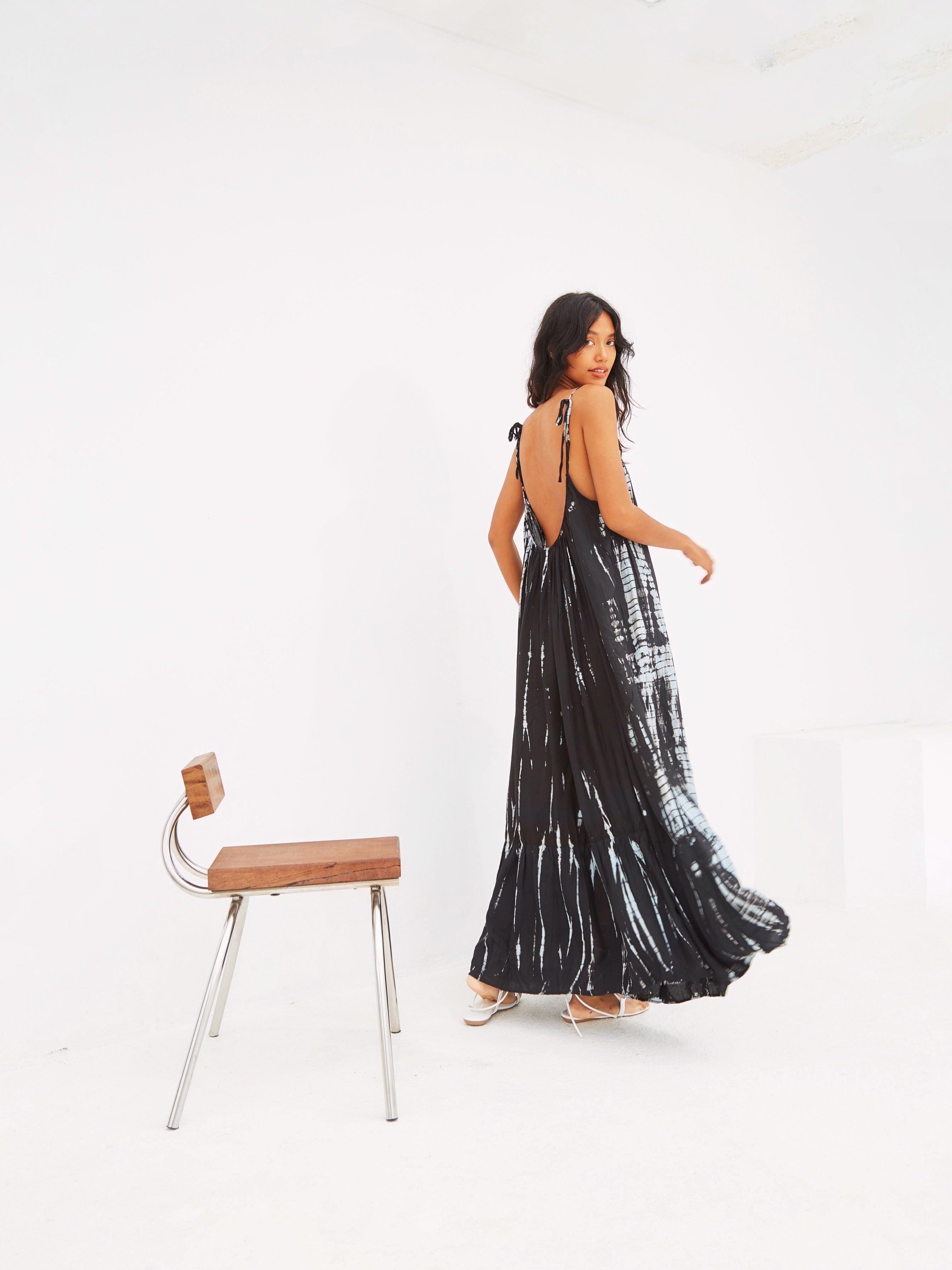 MALI - Backless Tie dye Maxi Dress, Boho Maxi dress | Coco De Chom MALI - Backless Tie dye Maxi Dress, Boho Maxi dress | Coco De Chom